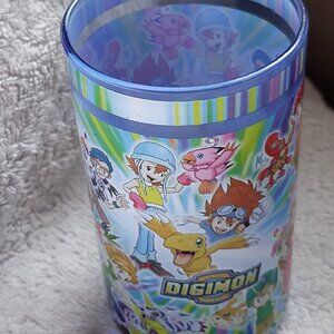 VINTAGE DIGIMON MELAMINE DRINKING GLASS SUNRISE GUC SEE PICTURES "BIN H"